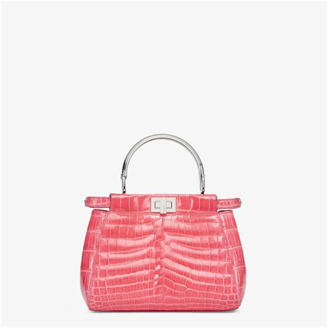 fendi peekaboo light pink|fendi peekaboo crocodile.